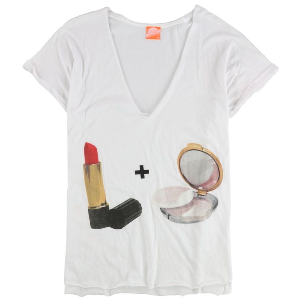 Local Celebrity Womens Makeup Graphic T-Shirt, NWT